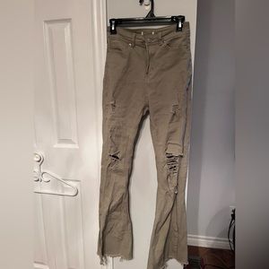 High Rise Flared Leg Jeans